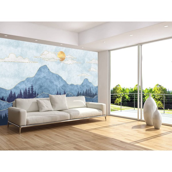 MFWFM Nature Landscape Mural Wallpaper Abstract Mountain Wall Coverings for