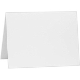 LUXPaper A1 Folded Cards | 3 1/2" x 4 7/8" | Bright White | 80lb. Cover | 50 Qty