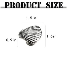 LD-YUNJIA Seashell Drawer Pulls Handles,Coastal Drawer Knobs for Wardrobe Cupboard Kitchen Pulls Handle 6 Pieces