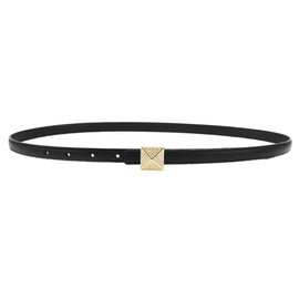 Yuangu Women Leather Belt Fashion Skinny Belt Ladies Diamond Belt Luxury Leather Belt for Jeans Dress (Black, 105cm/Fit Waist 25"-33")
