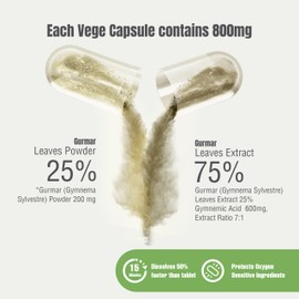 Herbsforever Gurmar Capsules – Gymnema Sylvestre – Herbal Supplement – 90 Capsules (Pack of 2)