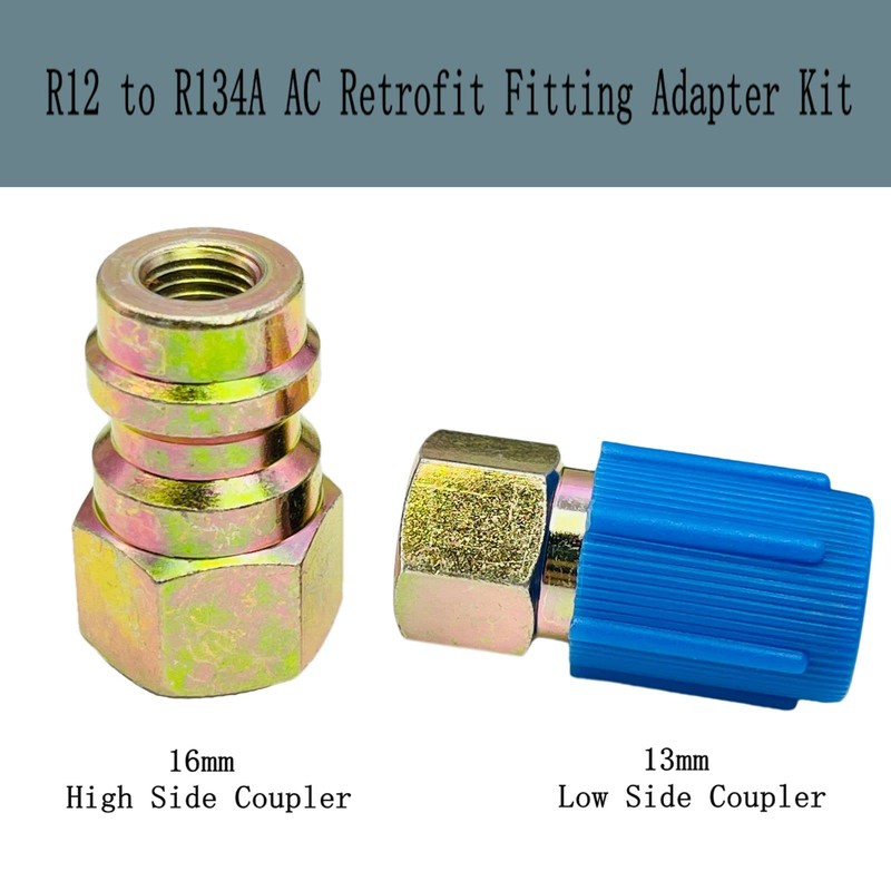 R12 to R134A AC Retrofit Fitting Adapter Kit, R12 R22