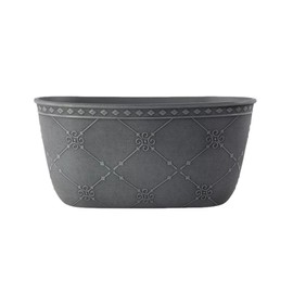 Fyne-Finds Plastic Grey Balcony Trough 32cm,13inch Window Box 4L Tub Garden Indoor Outdoor Planter Cover Drainage Holes, Weather, Frost Proof (1)