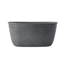 Fyne-Finds Plastic Grey Balcony Trough 32cm,13inch Window Box 4L Tub Garden Indoor Outdoor Planter Cover Drainage Holes, Weather, Frost Proof (1)