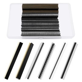 VooGenzek Pack of 30 6 Types 2.54 mm 40 Pin Straight Single Row Stackable Female Header Male and Female Pin Header Socket Connector Strip for Arduino Stackable Shield