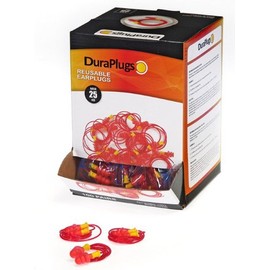 Liberty Glove & Safety 14271 DuraPlug Corded Disposable Reusable Earplug with 25 dB NRR (Case of 100 Pairs)