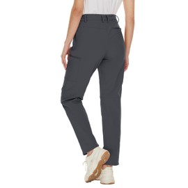 MAGCOMSEN Waterproof Insulated Pants Women Fleece Lined Snow Ski Pants Windproof Winter Outdoor Hiking Pants Dark Grey, 38