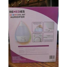 Rainbow Remedies Rainbow Cool Mist Color Changing Aromatherapy Diffuses Humidifier NEW