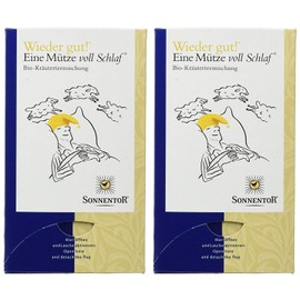 Sonnentor Tee Eine Mütze voll Schlaf - Wieder gut! Double Chamber Bag Pack of 2 (2 x 27 g) Organic