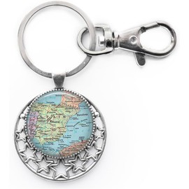 Llavero de mapa de España, llavero de mapa de España, llavero de España, llavero de mapa de joyería, joyería de mapa