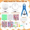 Tasdurian 12 Set DIY Stress Ball Making Kit Milky Blank