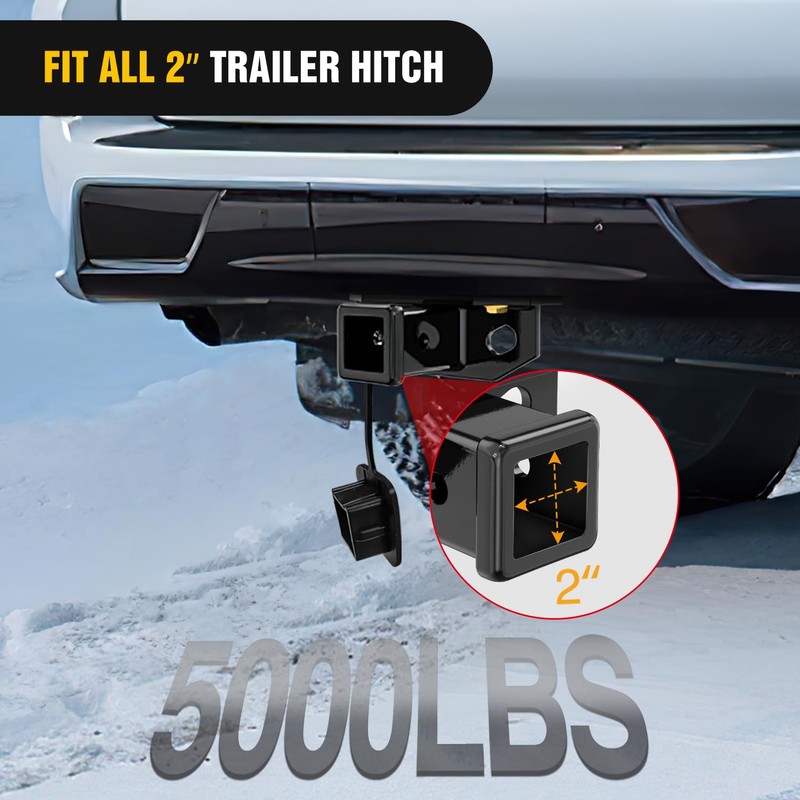 Nilight 2 Inch Rear Trailer Hitch Receiver Kit for 2010