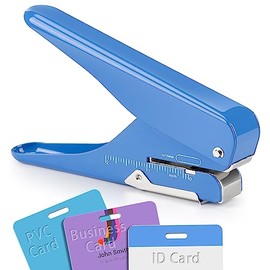 Imlike Perforador de Ranura Manual para Insignia: perforador de ranura para tarjeta de identificación de PVC, tarjeta de visita, etiqueta de nombre y 