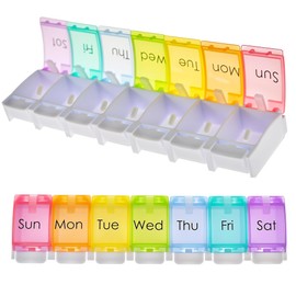 Trimming Shop Weekly 7-Day Travel Pill Box Organiser for Medication, Vitamins, Supplements, and Cod Liver Oil – Portable Storage Dispenser Case for Home or Travel