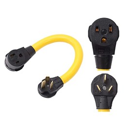 ONETAK NEMA 10-50P to 6-50R 240V 50 Amp 1.5FT STW 6AWG 3 Prong Male Plug to 3 Prong Female Receptacle Welder Welding EV Charger Power Cord Adapter