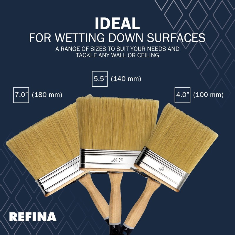 REFINA EVO Plastering Brush - 4" (100mm) Professional Water Brush