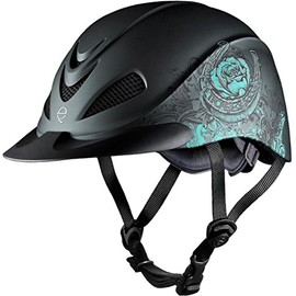 Troxel Rebel Helmet, Turquoise Rose, Large