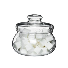 SIMAX Borosilicate Glass Sugar Bowl with Lid, 16 Ounce, Clear, Durable, Dishwasher Safe, Classic Style, Sugar Container, Coffee Beans, Nuts, Tea, Spices Holder, Made in Czech Republic