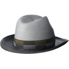 Stetson Men’s Casual Sun Protecting Andover Florentine Milan Fedora, Black/Grey,