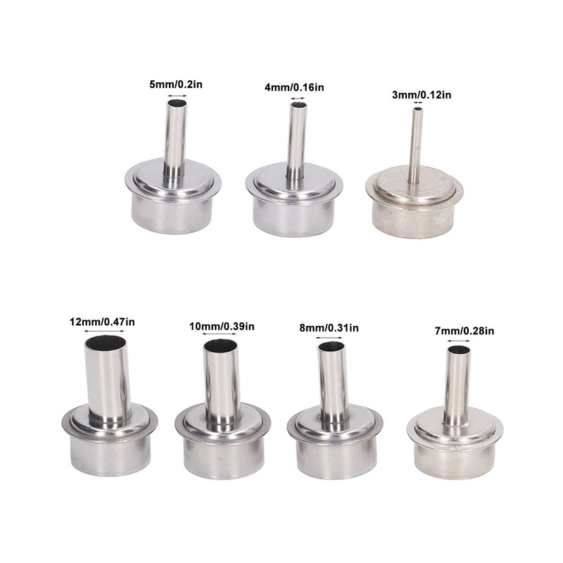 7 Pcs Hot Air Gun Nozzle Straight Heat Gun Tips