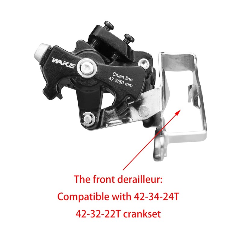 CYSKY Bicycle Front Derailleur 3 Compartments, Fits 31.8/34.9 mm Tube