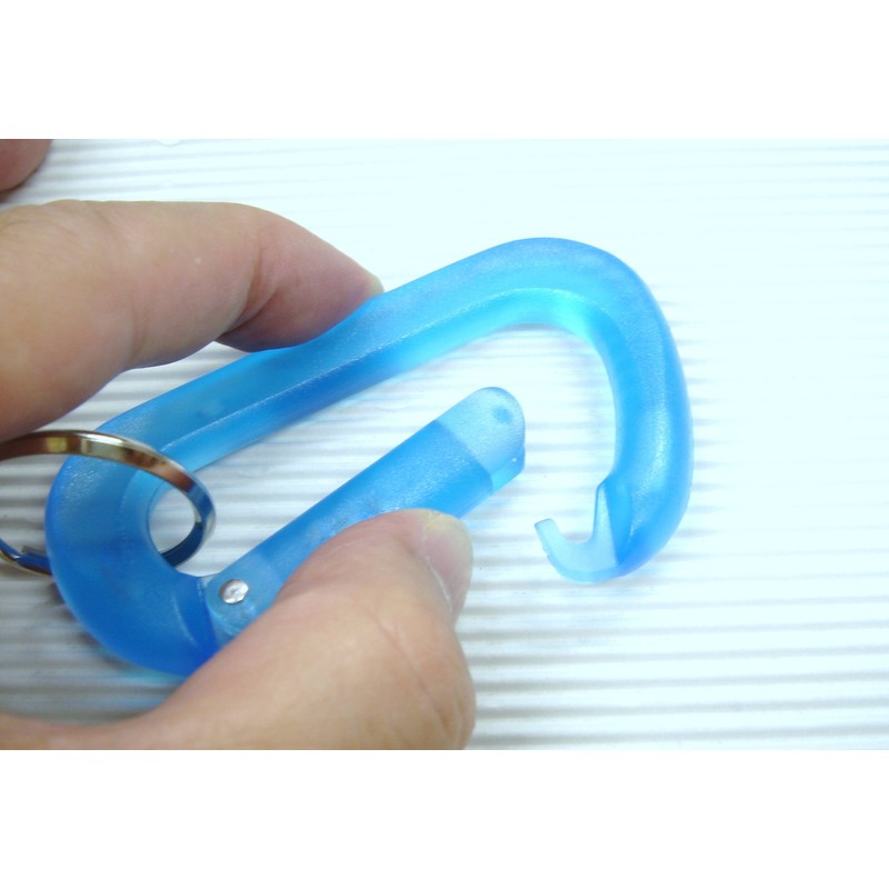 プラ・カラビナ（大）キーホルダー 【ブルー2個入り】