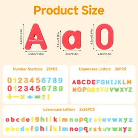 Magnetic Letters and Numbers for Children, OIHCAZ 105PCS Colorful Fridge Alphabet and Number Magnets, Magnetic Educational Toys for Kids Toddlers Learning Spelling Counting