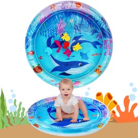 AYESY Baby Water Mat, BPA-Free Water Play Mat, Baby Toy, Play Mat, Baby Inflatable Tummy Time Mat for 3 6 9 Months Baby Sensory Development Training (Rounds)