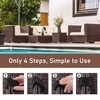Outsunny Set of 10 Outdoor Furniture Clips, Rattan Furniture Connectors,