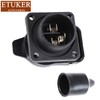 ETUKER 3x Trailer Socket 3-Pin Flat 3x Trailer Plug Three-Pole