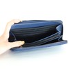 LogoSpark Men's Long Wallet, Round Zipper, Slim, Embossed, Embossed, Children,