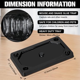 Qualirey 100 Pieces Mouse and Insect Glue Traps Baited Sticky Plastic Boards for House Rodents Heavier Adhesive Traps with Nontoxic Glue for Insects, Ready to Use, Pet Children Safe