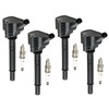 YOMALL 4PCS UF673 Ignition Coils + 4PCS 93618 Iridium Spark