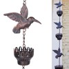 SMQLJXC 8.5Ft Hummingbird and Cup Rain Chain Outdoor Decorative Rain