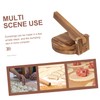 GRIRIW 1Pc Wooden Dumpling Wrapper Presser Tool for Kitchen Manual
