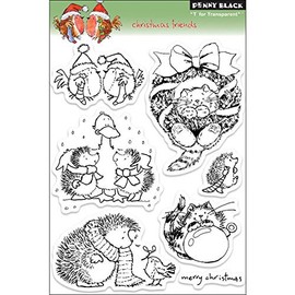 Penny Black 200836 Christmas Friends Sheet Clear Stamp, 5 by 7.5-Inch