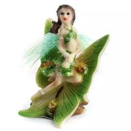 Bulk Buy of 12 Assorted Style Miniature 3" Green Porcelain Butterfly Fairies