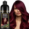 Lymznus Champú Tinte Instantáneo Rojo Vino Oscuro Canas Color Natural