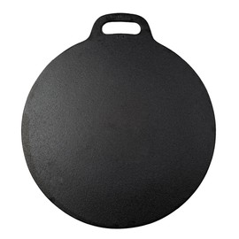 Victoria 12-Inch Cast Iron Tawa Dosa Pan, Pizza Pan with a Loop Handle, Crepe Pan Preseasoned with Flaxseed Oil, Made in Colombia