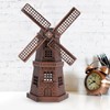 Wooden Dutch Windmill Retro Style Red Bronze Farmhouse Windmill Table