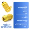 ERGAOBOY 2Pcs Brass Automatic Air Vent Valve, 1/2" BSP Air