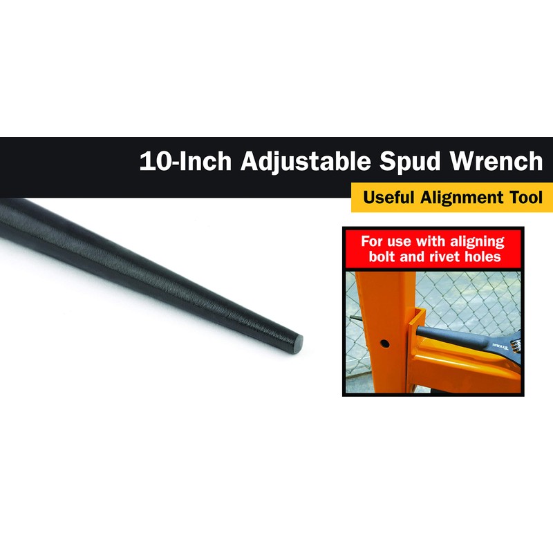 Titan 211 Adjustable Construction Spud Wrench, 10-Inch