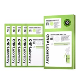 Cha En Park 차앤박 마스크팩 그리너리 카밍 앰플 마스크 진정 5매 Cha&Park Mask Pack Greenery Calming Ampoule Mask Soothing 5 Sheets
