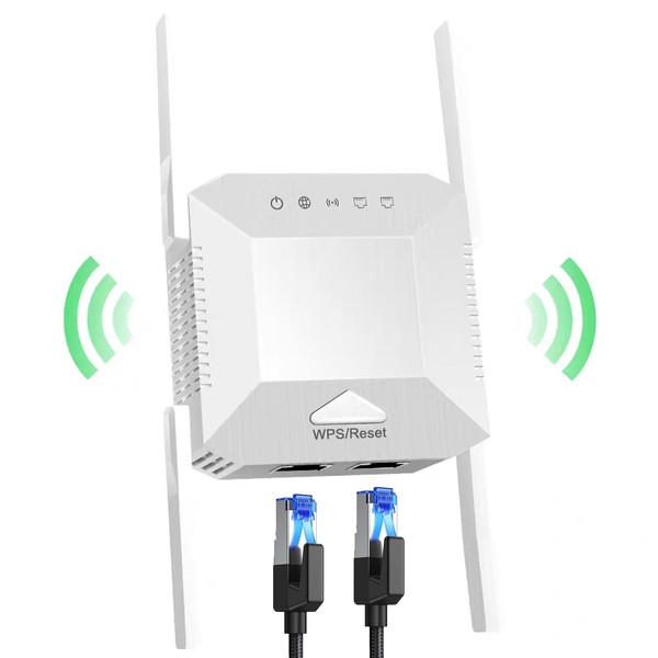 Qzgyoool Repetidor de Señal WiFi,300Mbps AC 1200 Amplificador de Señal