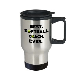 SpreadPassion Coach Thank You Gift Softball - Softball Coach Travel Mug - Funny Tea Hot...