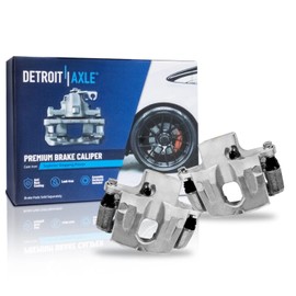 Detroit Axle - Rear Brake Kit for Chevy Trailblazer EXT SSR GMC Envoy XL XUV Buick Rainier Olds Bravada Saab 9-7X Isuzu Ascender, Disc Brake Calipers Ceramic Brake Pads Replacement