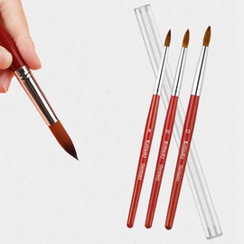 gel nail brush Kolinsky nail acrylic brush 3-piece set / 콜린스키 네일 아크릴 브러쉬 3종세트