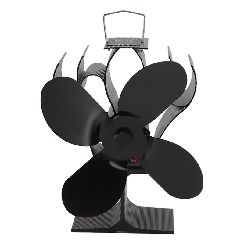 Heat Powered Stove Fan Self Starting Heat Resistant Aluminum Alloy