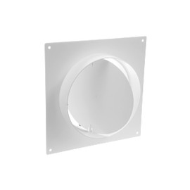 6'' Inch Duct Connector Flange with Backdraft Damper- Plastic - Straight Pipe Flange for Heating Cooling Ventilation System (150 mm with Valve)
