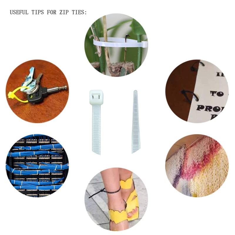 8 Inch Zip Ties (Tying Length 6.7"), 120pcs Nylon Cable